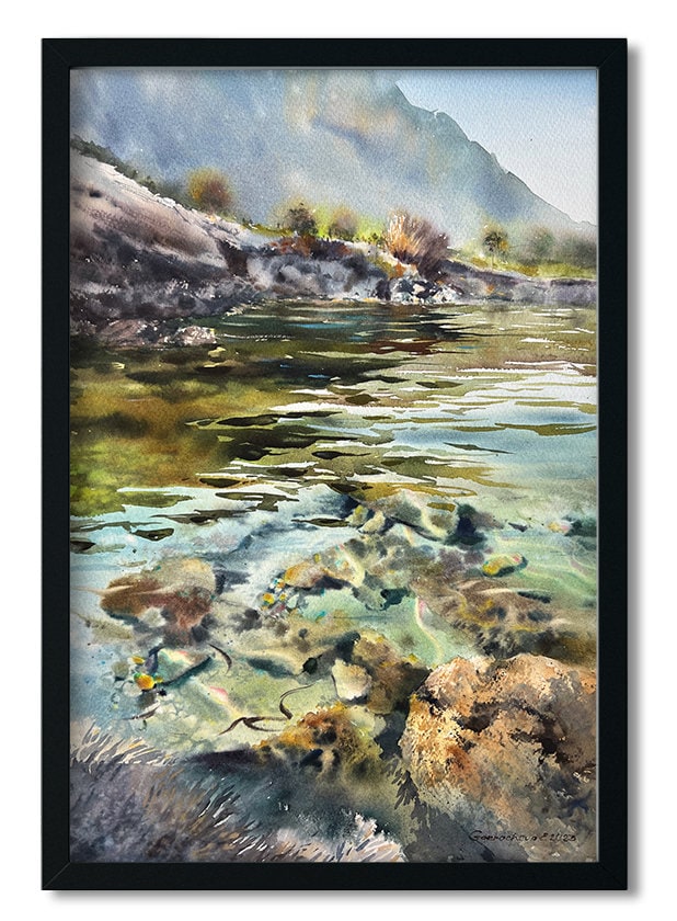 Original Clear orders Water Landscape Painting