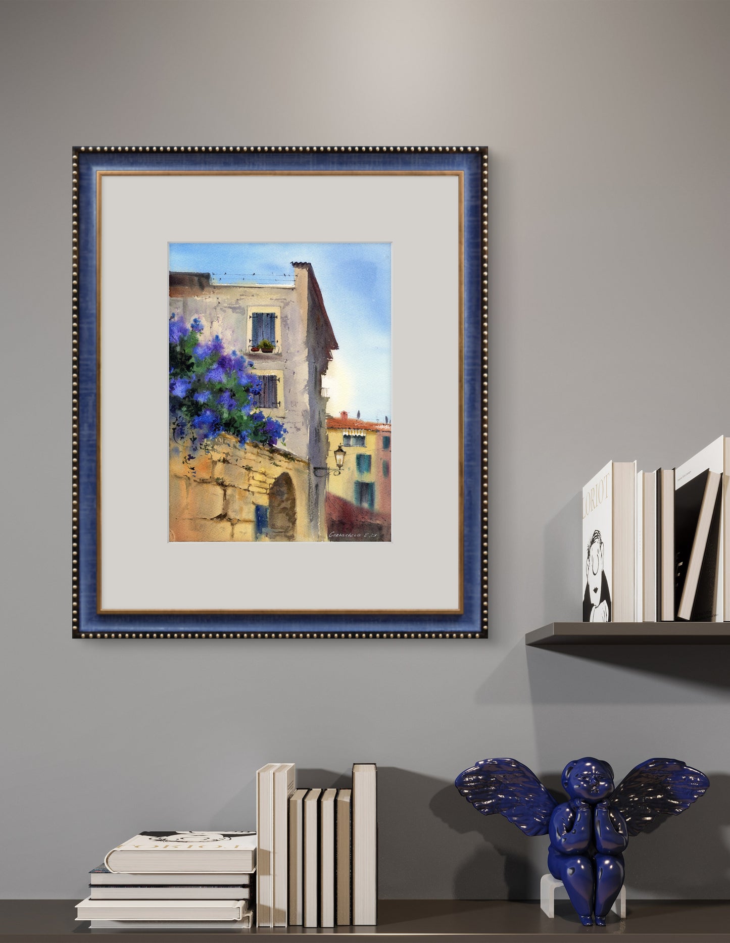 Original Watercolor Painting, Mediterranean City - Street of Croatia #3