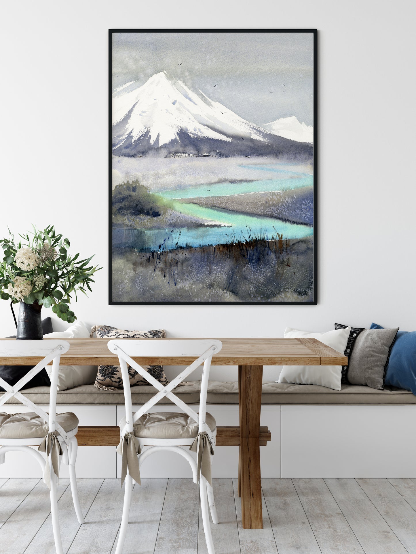 Majestic Abstract Mountain Canvas Print - Enrich Your Living Room Decor