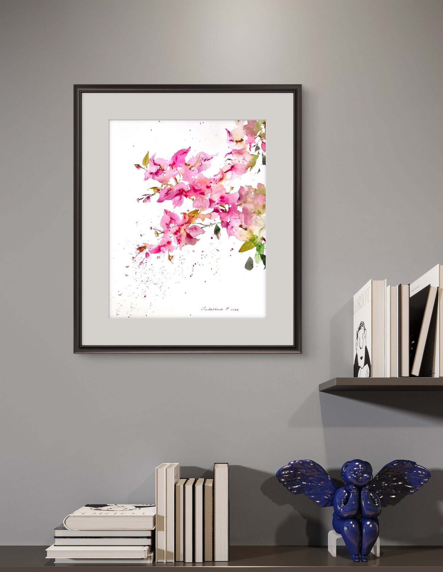 Bougainvillea Dream #2 - Painting Original, Watercolor Flower Artwork