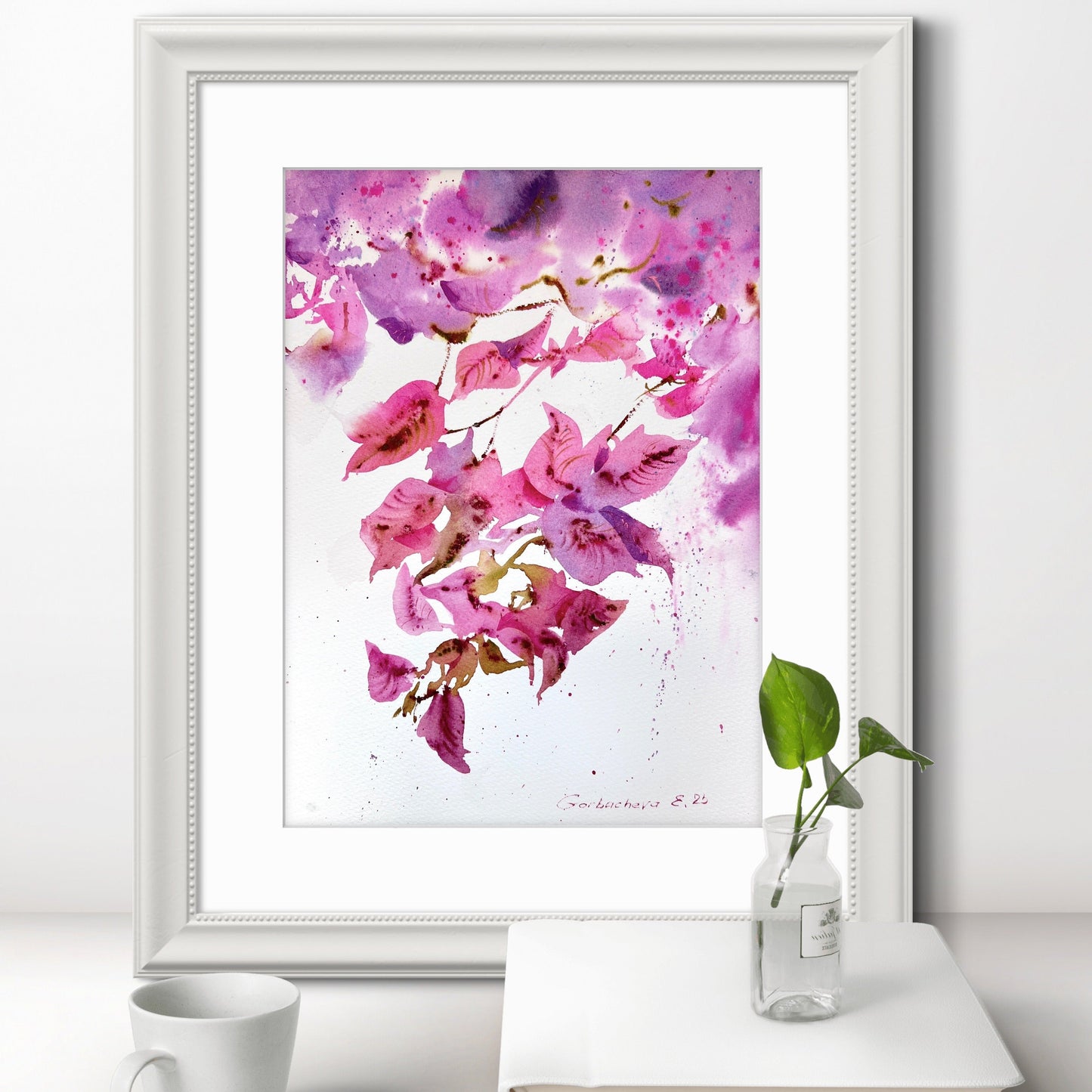 Original Bougainvillea Watercolor Painting | Bougainvillea Dream 9 х 12 in