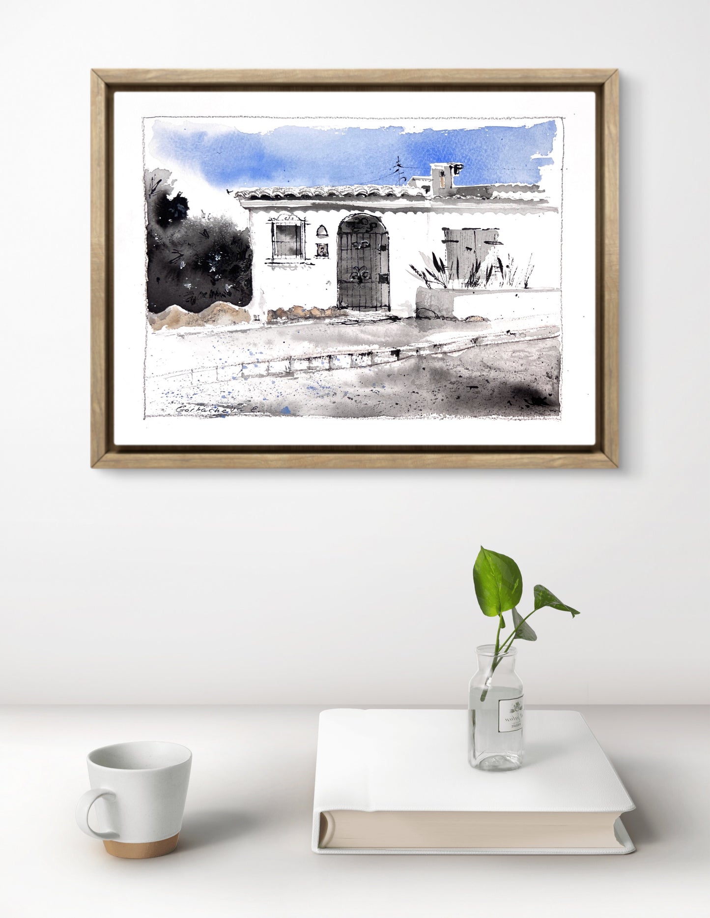 Original Spanish Door Painting |Door to Spanish Silence 9x12 in