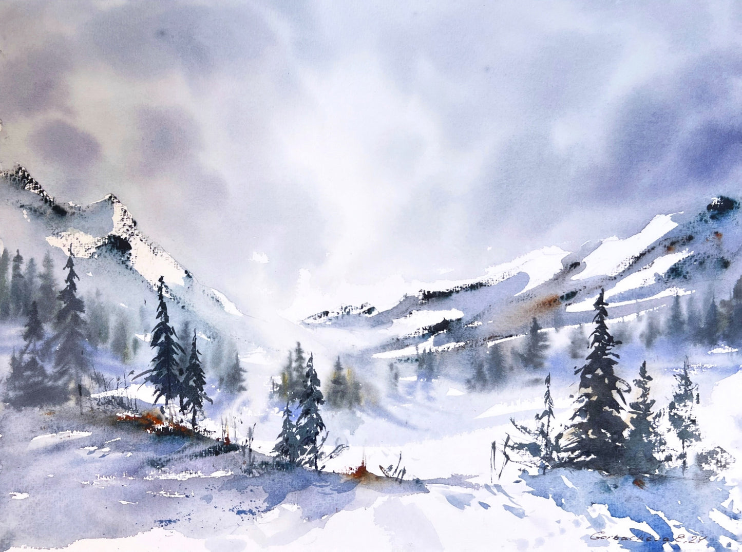 Original Mountain Art: Winter's Radiance