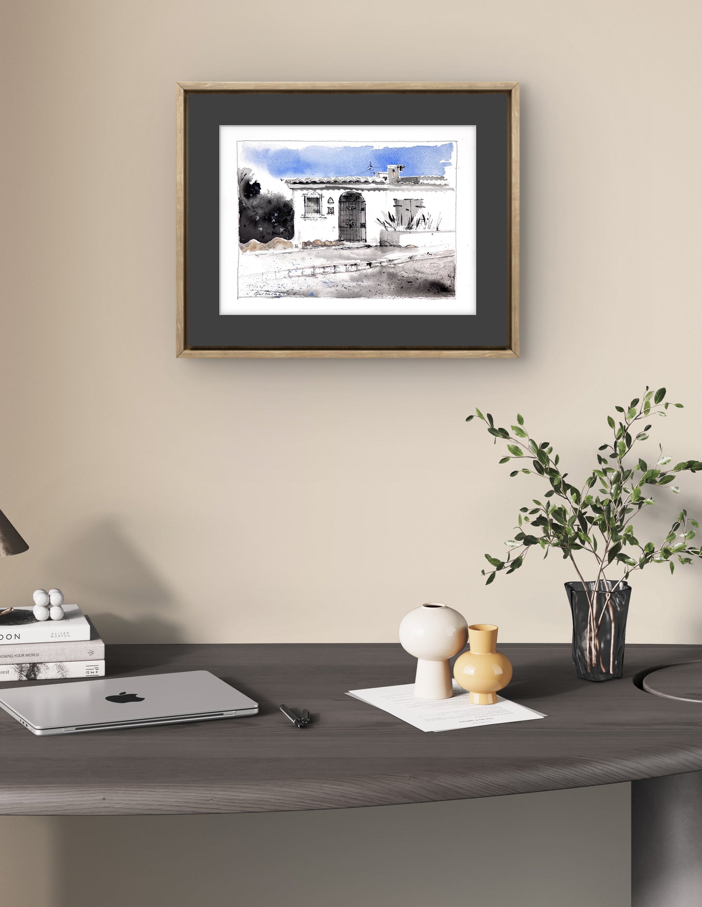 Original Spanish Door Painting |Door to Spanish Silence 9x12 in