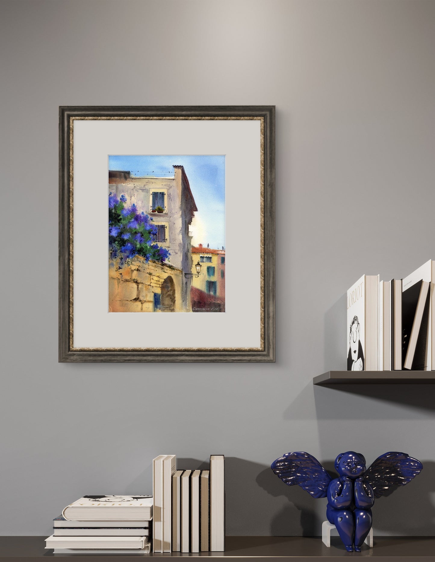 Original Watercolor Painting, Mediterranean City - Street of Croatia #3