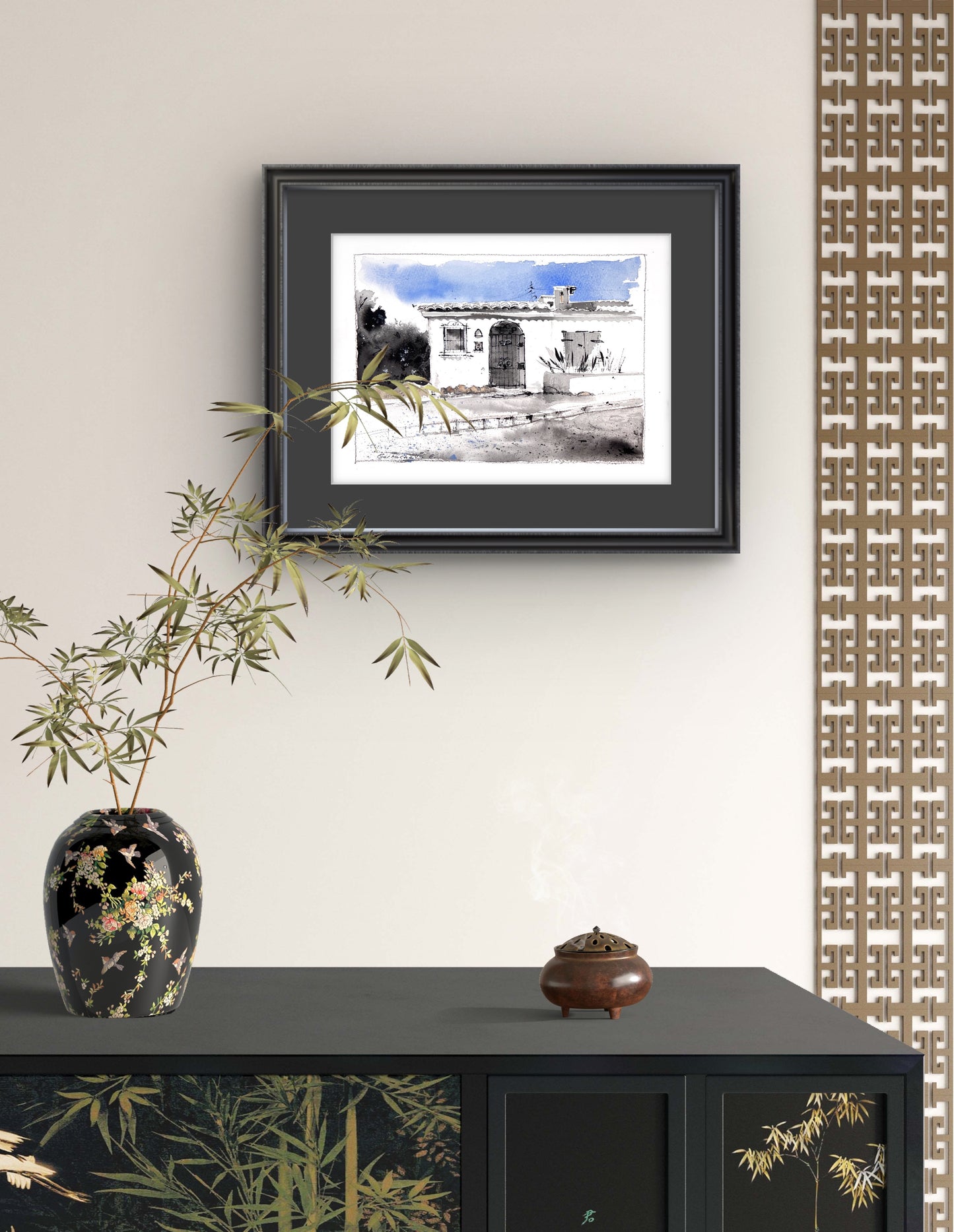 Original Spanish Door Painting |Door to Spanish Silence 9x12 in