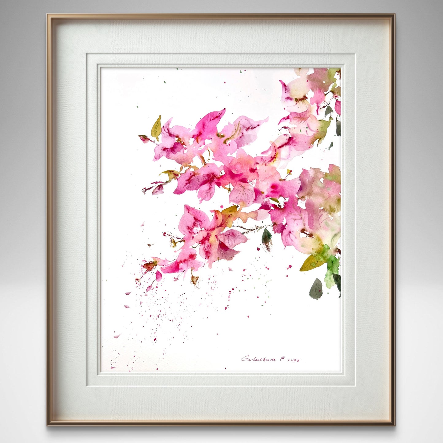 Bougainvillea Dream #2 - Painting Original, Watercolor Flower Artwork