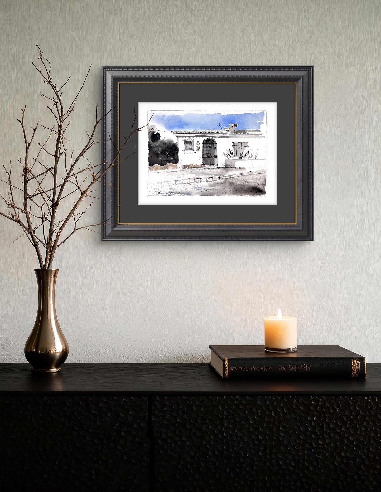 Original Spanish Door Painting |Door to Spanish Silence 9x12 in