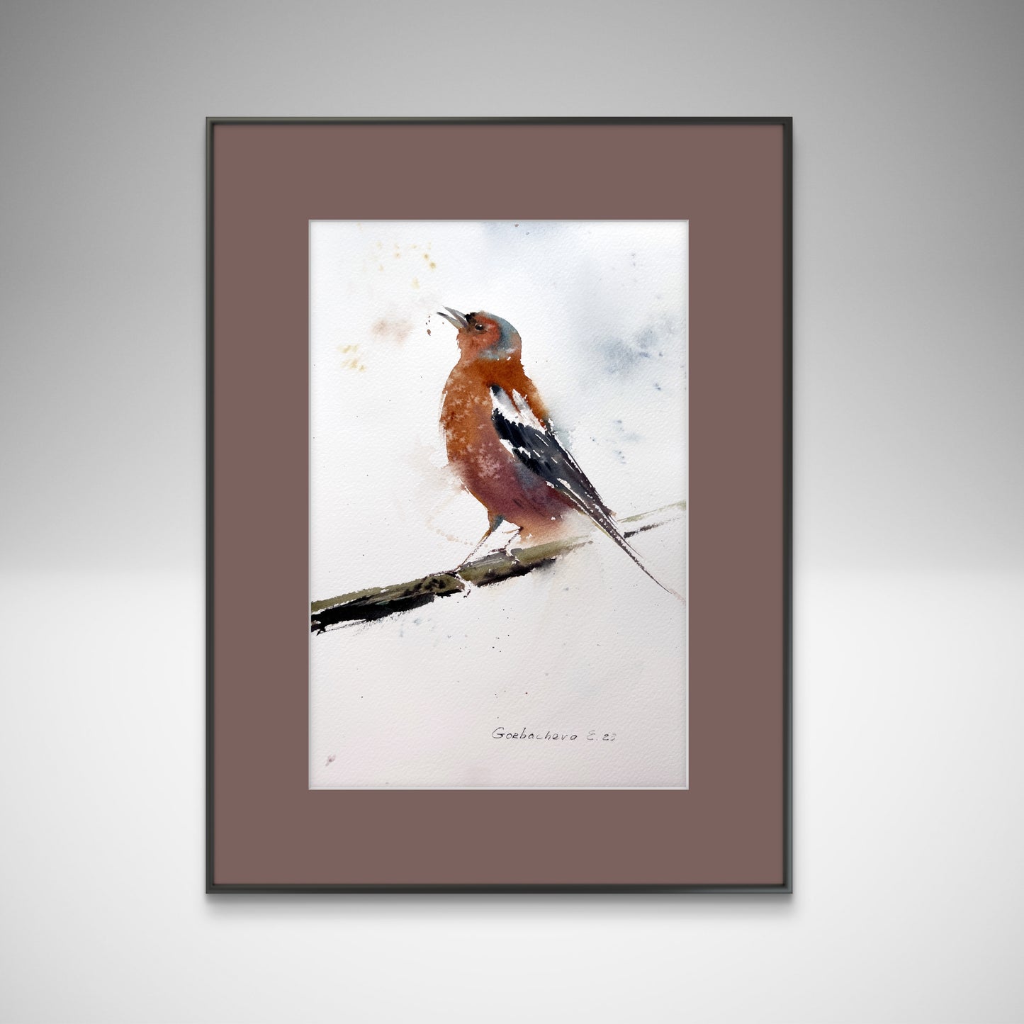 Watercolor Bird Painting, Jay Original Artwork, Bird Wall Decor, Nursery Art, Christmas Gift
