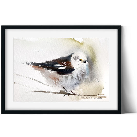 Bird Art Original, Christmas Gift - Exquisite Watercolor Painting 'Bird on a Branch #2' - Excellent Choice for Home Decor or Art Gift