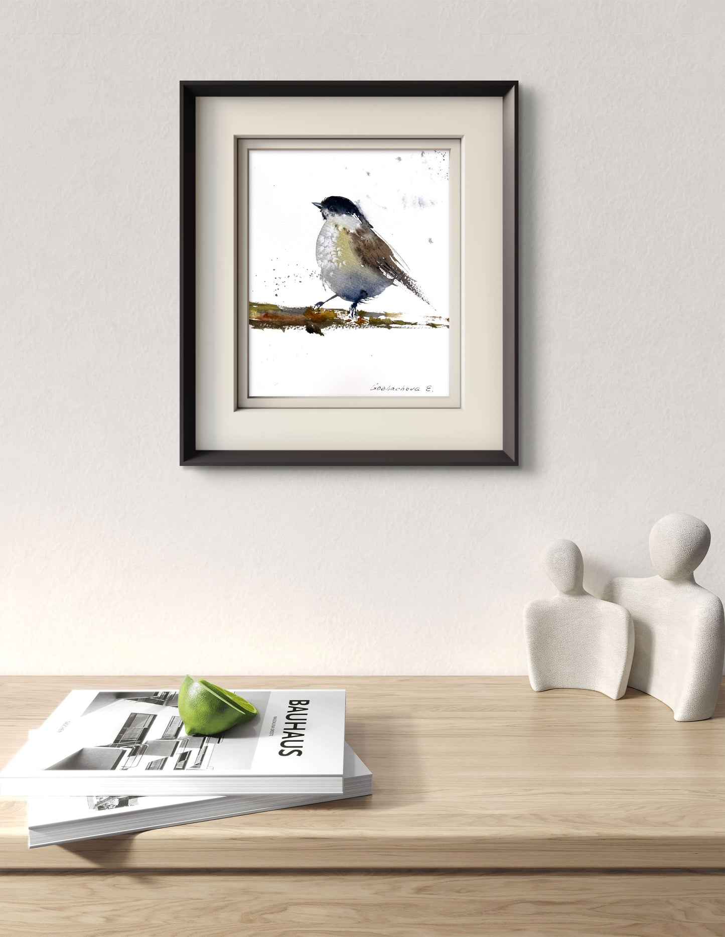 Original Bird Watercolor Painting, Little bird #4 6x8