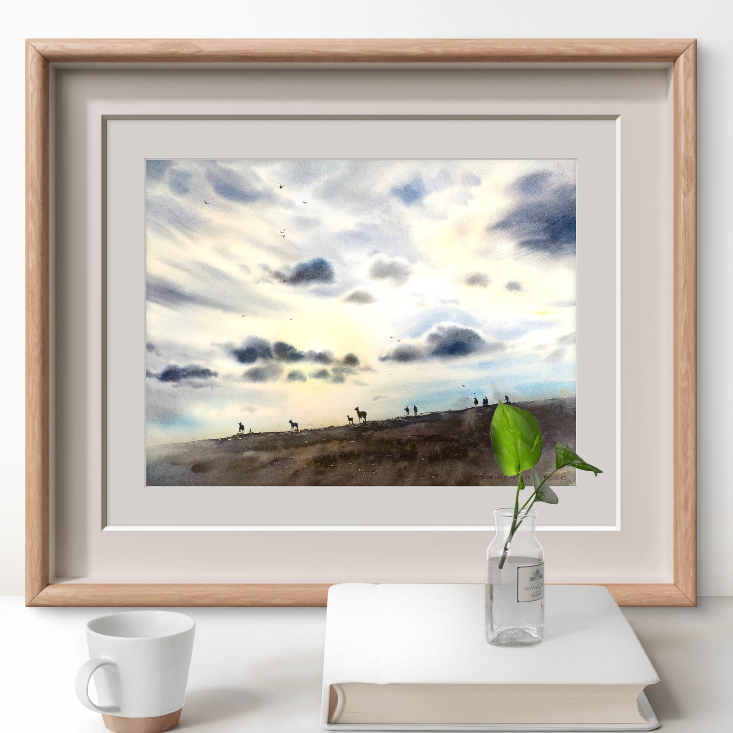 Rocky Mountain National Park Watercolor, Original Landscape Art, Rocky Mountain National Park 12x16