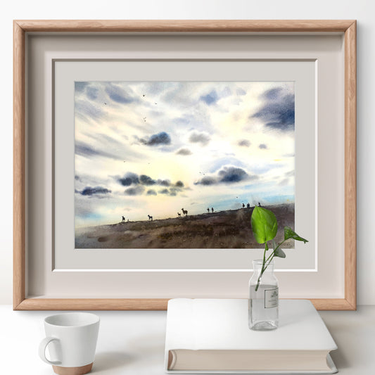 Rocky Mountain National Park Watercolor, Original Landscape Art, Rocky Mountain National Park 12x16