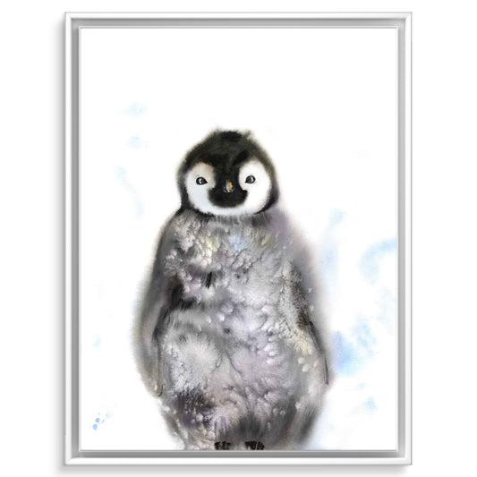 Whimsical Penguin Art Print - Charming Watercolor for Child's Space