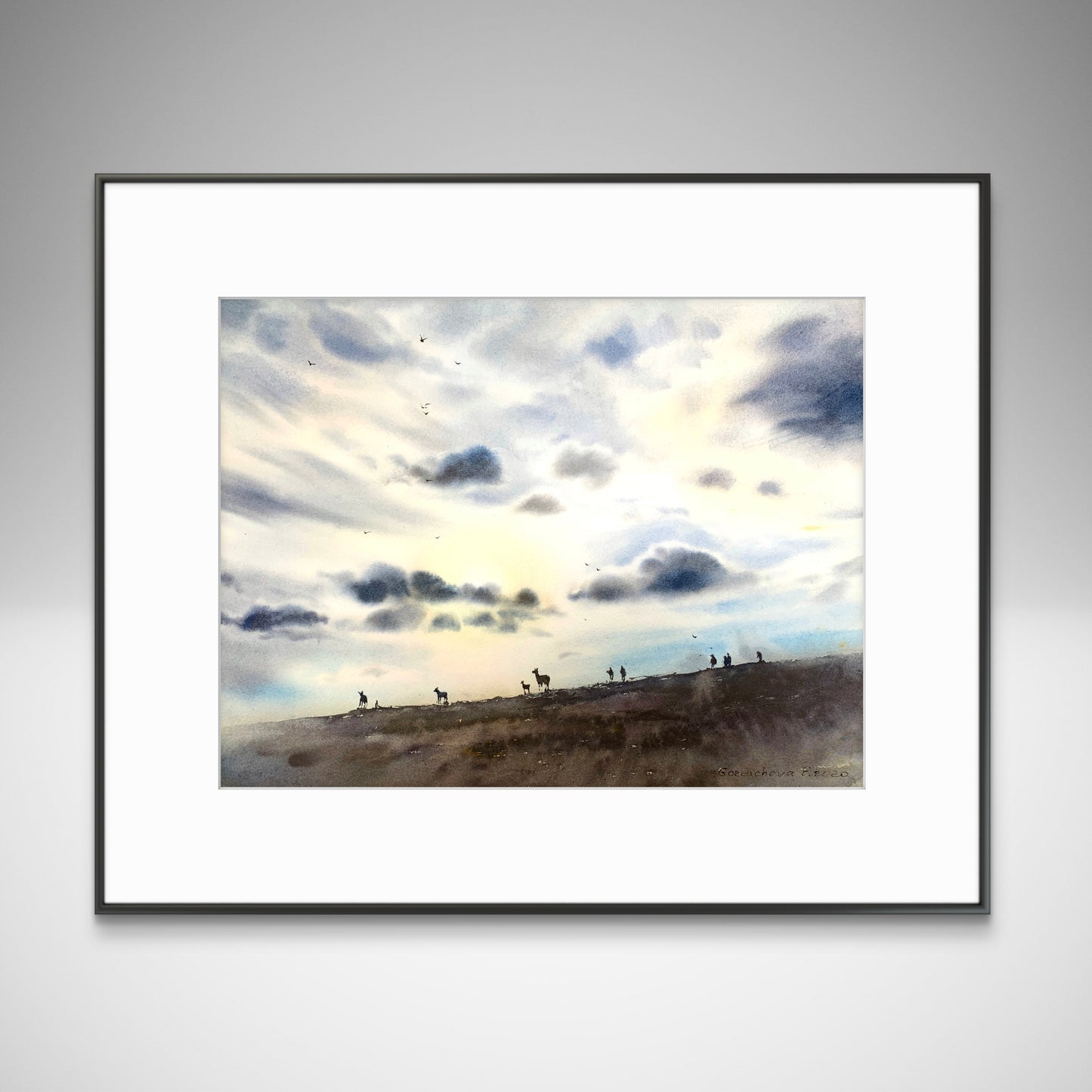 Rocky Mountain National Park Watercolor, Original Landscape Art, Rocky Mountain National Park 12x16