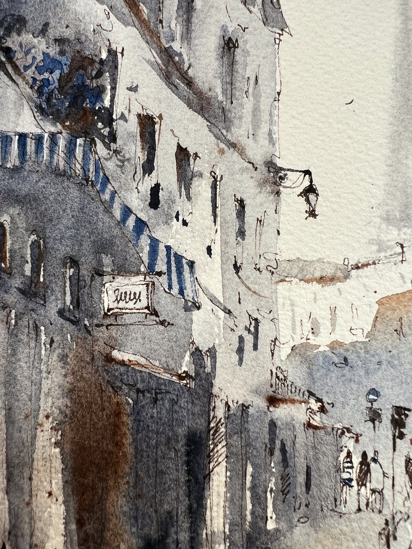 Whimsical Watercolor: On the Streets of Paris #7 - Delightful French Architecture