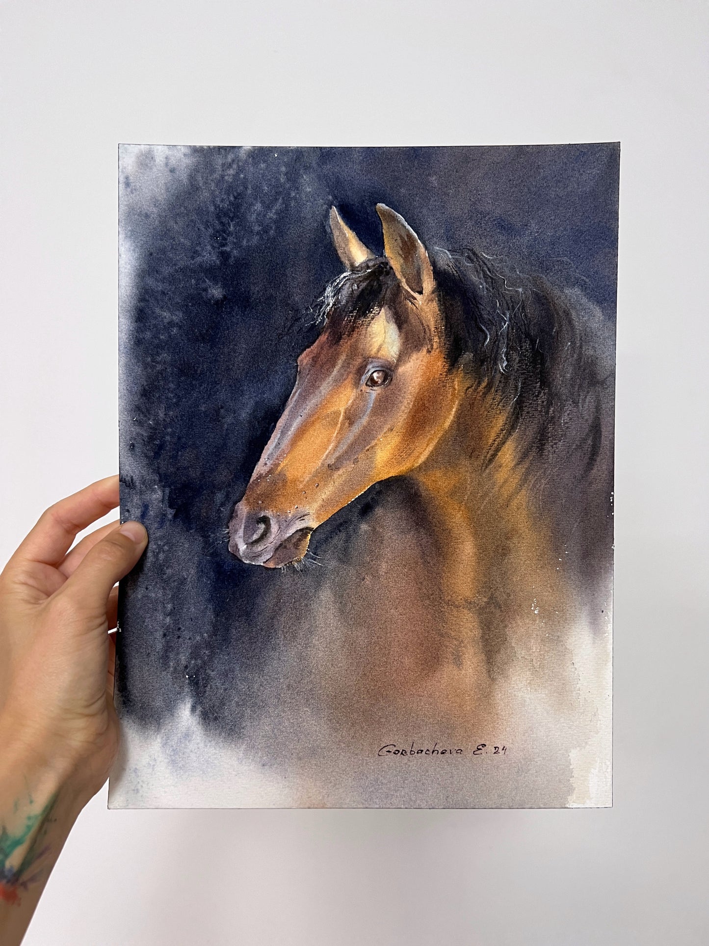 Horse Portrait #2 - Original Watercolor Painting
