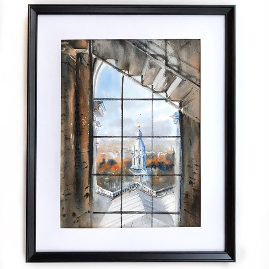 St Petersburg Painting Original Watercolor, Russian City, Russia Travel, Architecture Art, Cityscape Wall Art, Gift