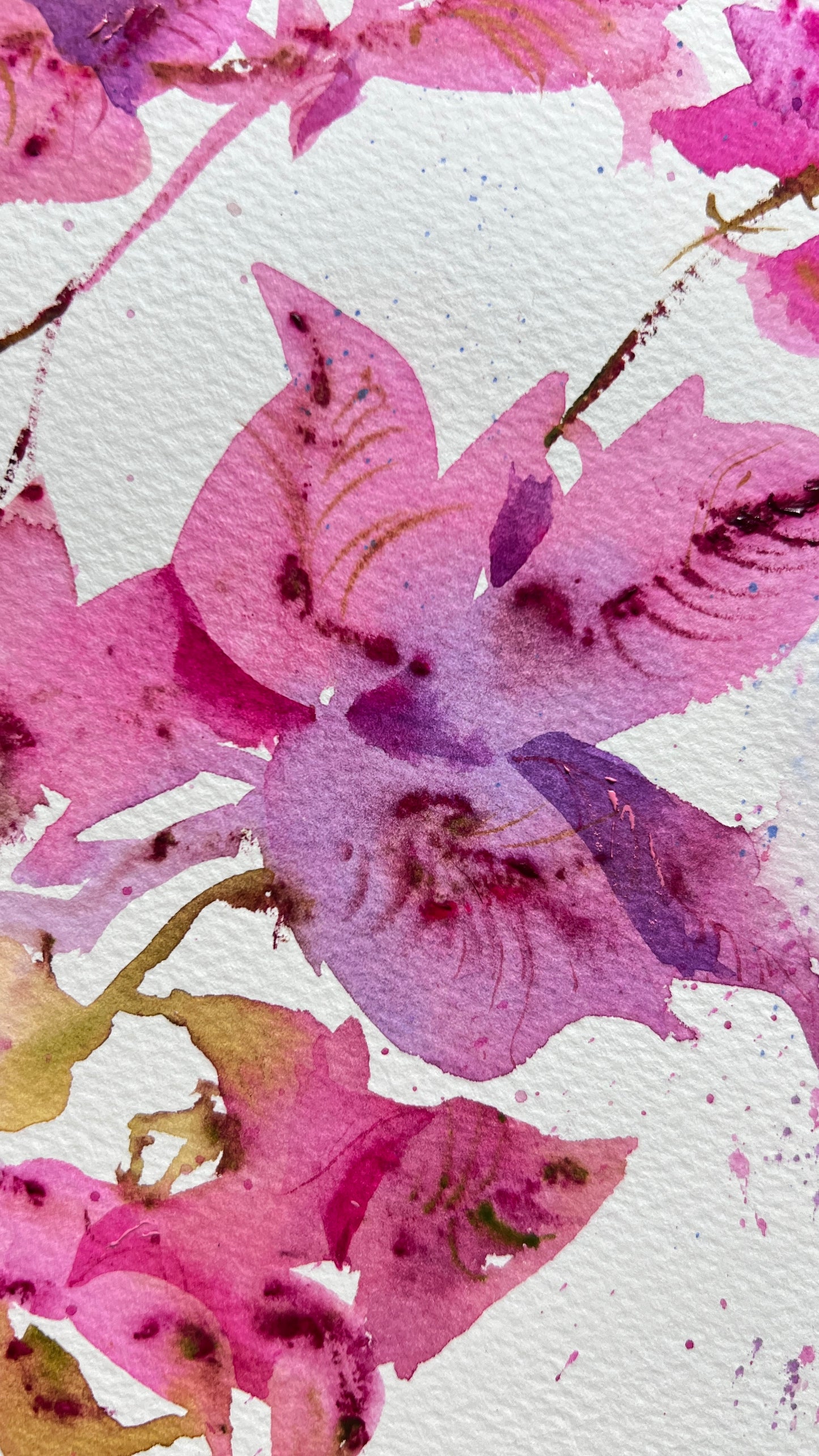 Original Bougainvillea Watercolor Painting | Bougainvillea Dream 9 х 12 in