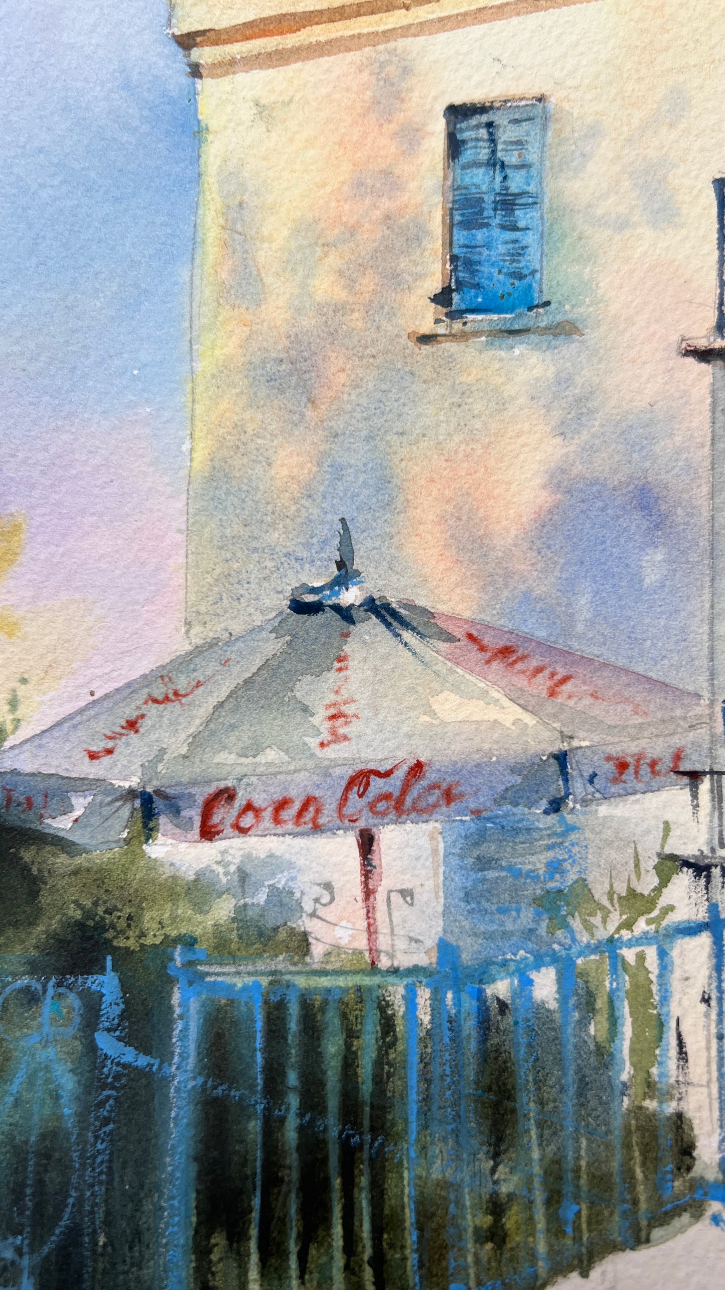 Original Cyprus Watercolor Painting | Cypriot House Architecture Art |Cyprus Afternoon 12x16 in