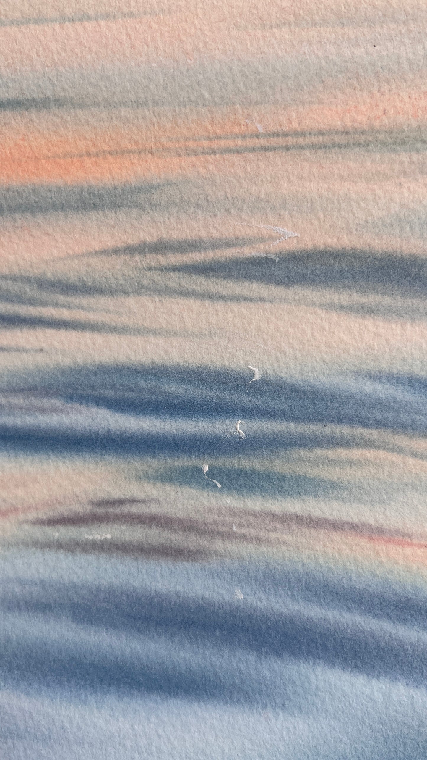 Pastel Sea Watercolor Painting, Sailboat at Sunset, Original Ocean Artwork, Sunset Yacht Song 12x16