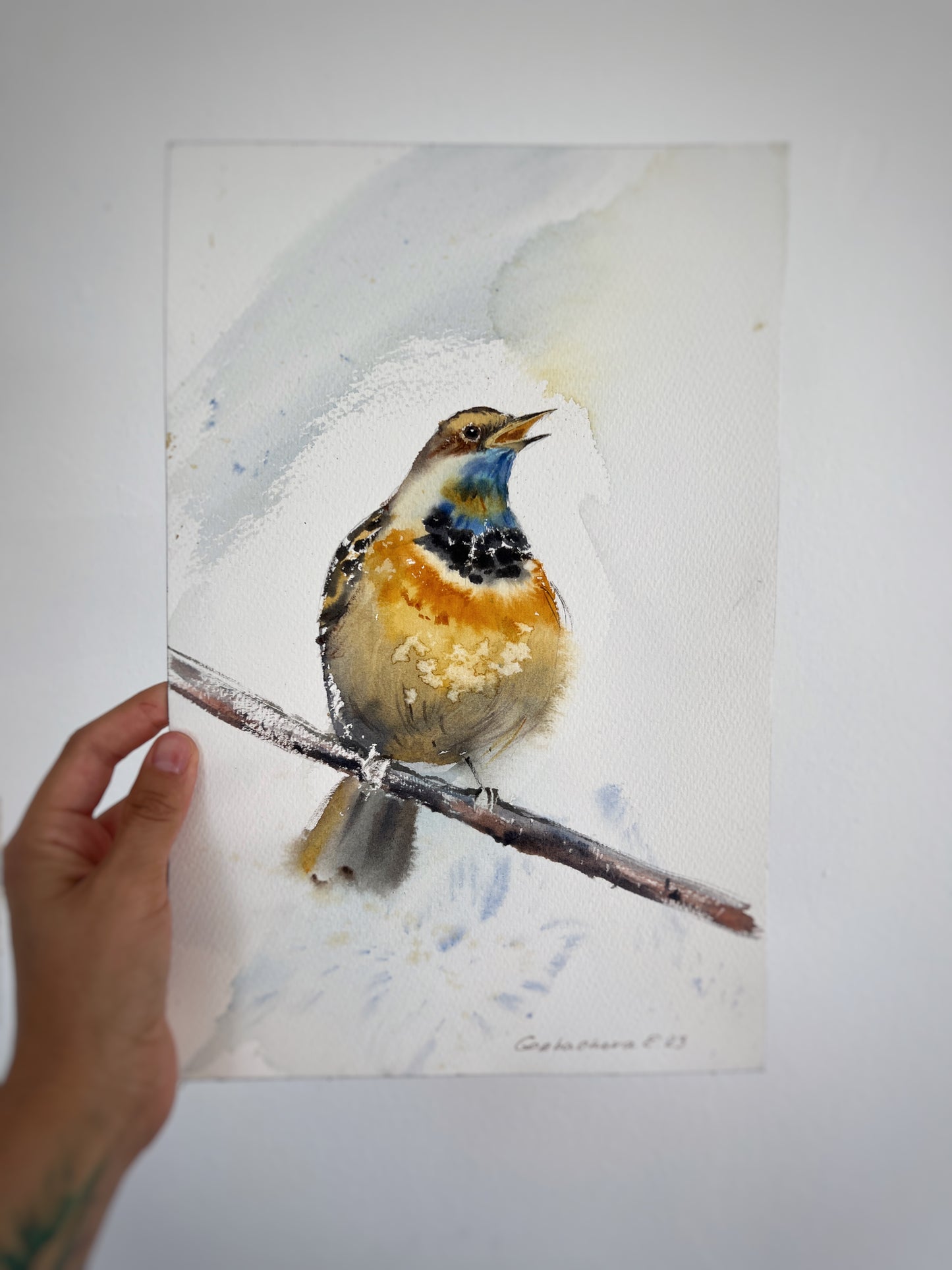 Watercolor Bird Art - Original Painting, Vibrant Wall Art for Nursery Room Decor, Perfect Gift for Nature Lovers