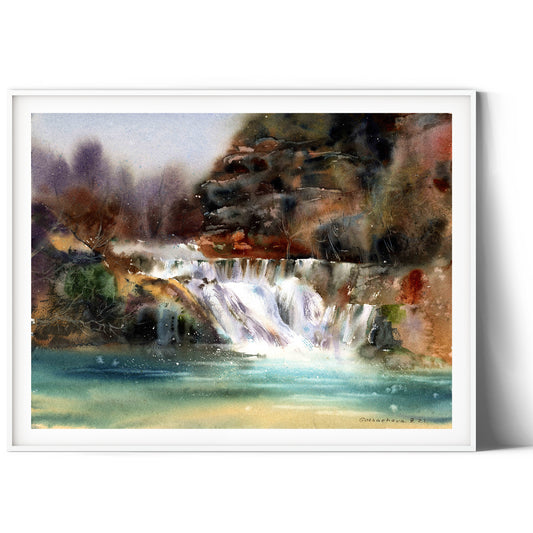 Beautiful Nature Landscape, Tropic Waterfall Wall Art, Canvas Print Design, Decor for Home & Office Decoration