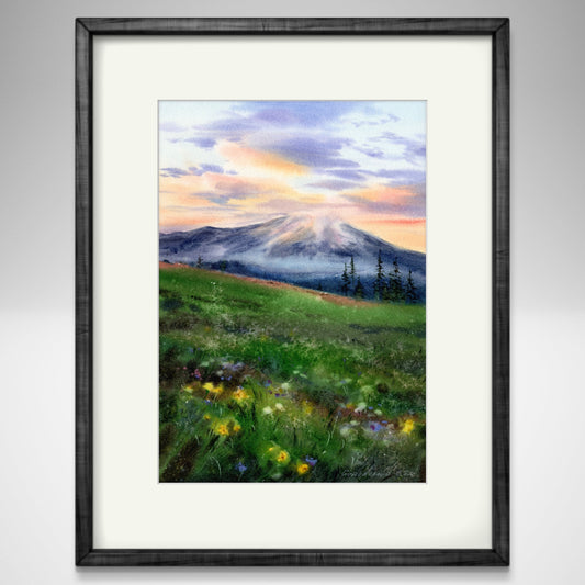 New Zealand - Watercolor Landscape Painting - Original Artwork for Home Decor