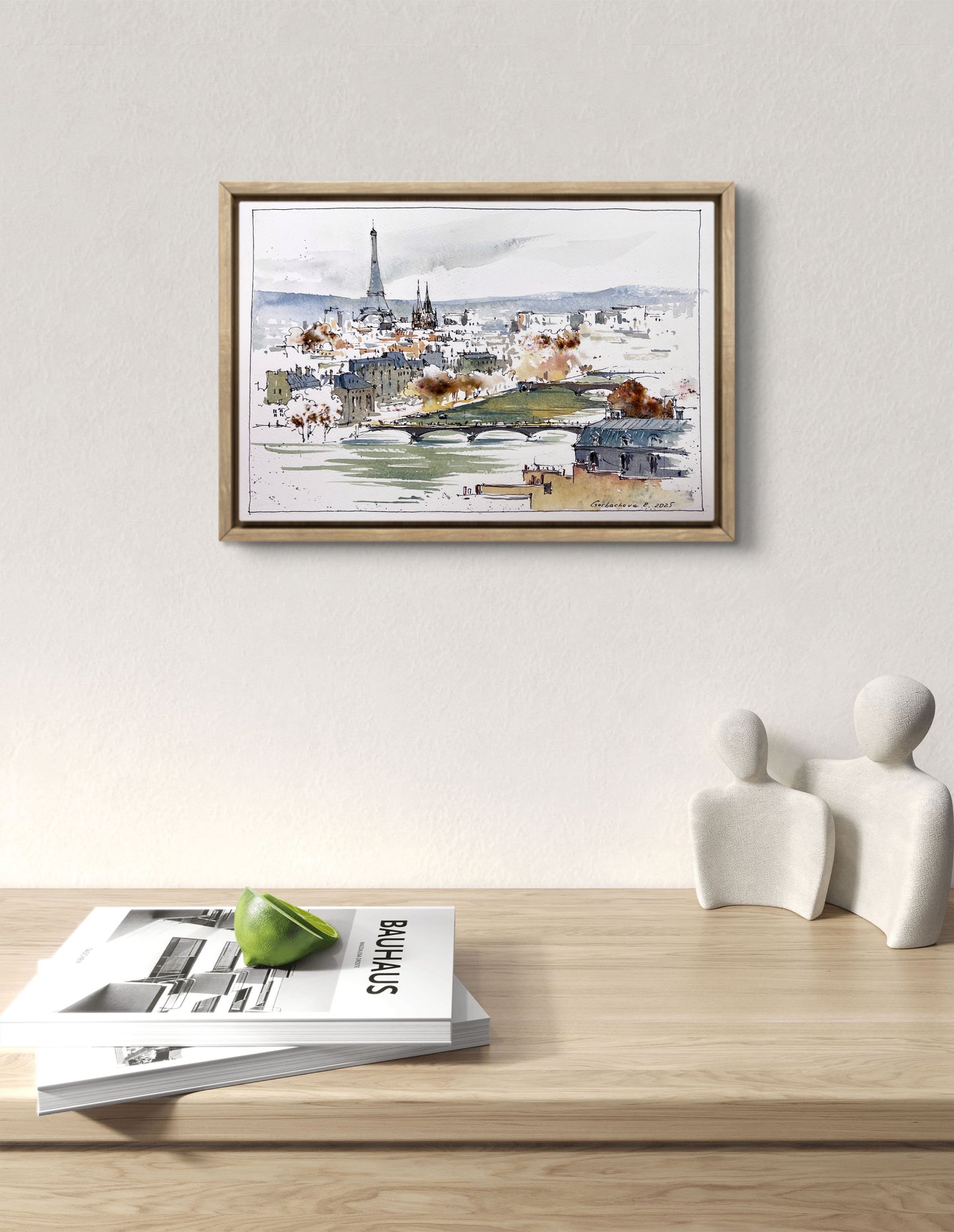 Eiffel Tower Watercolor Painting - Under the Paris Sky