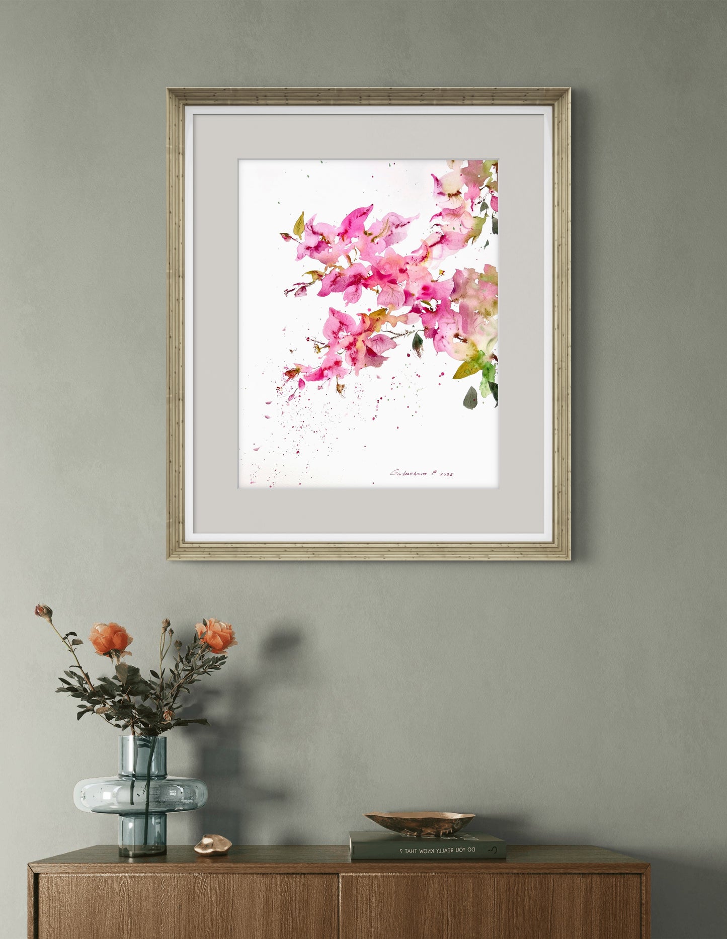 Bougainvillea Dream #2 - Painting Original, Watercolor Flower Artwork