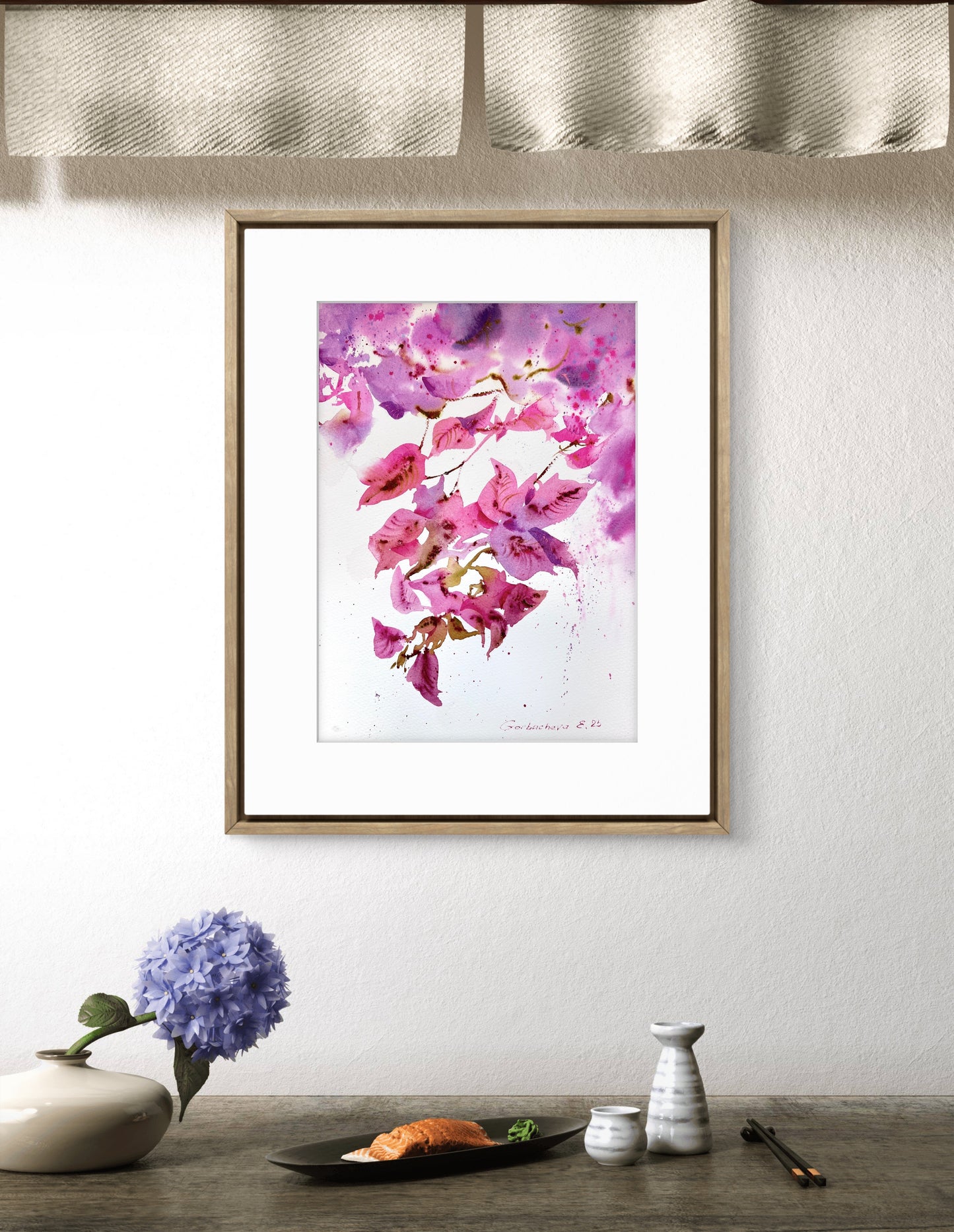 Original Bougainvillea Watercolor Painting | Bougainvillea Dream 9 х 12 in