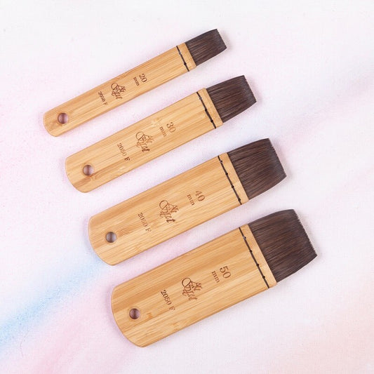 Flat Head Carbonized Bamboo Brush Watercolor Brush Watercolor Shading Brush