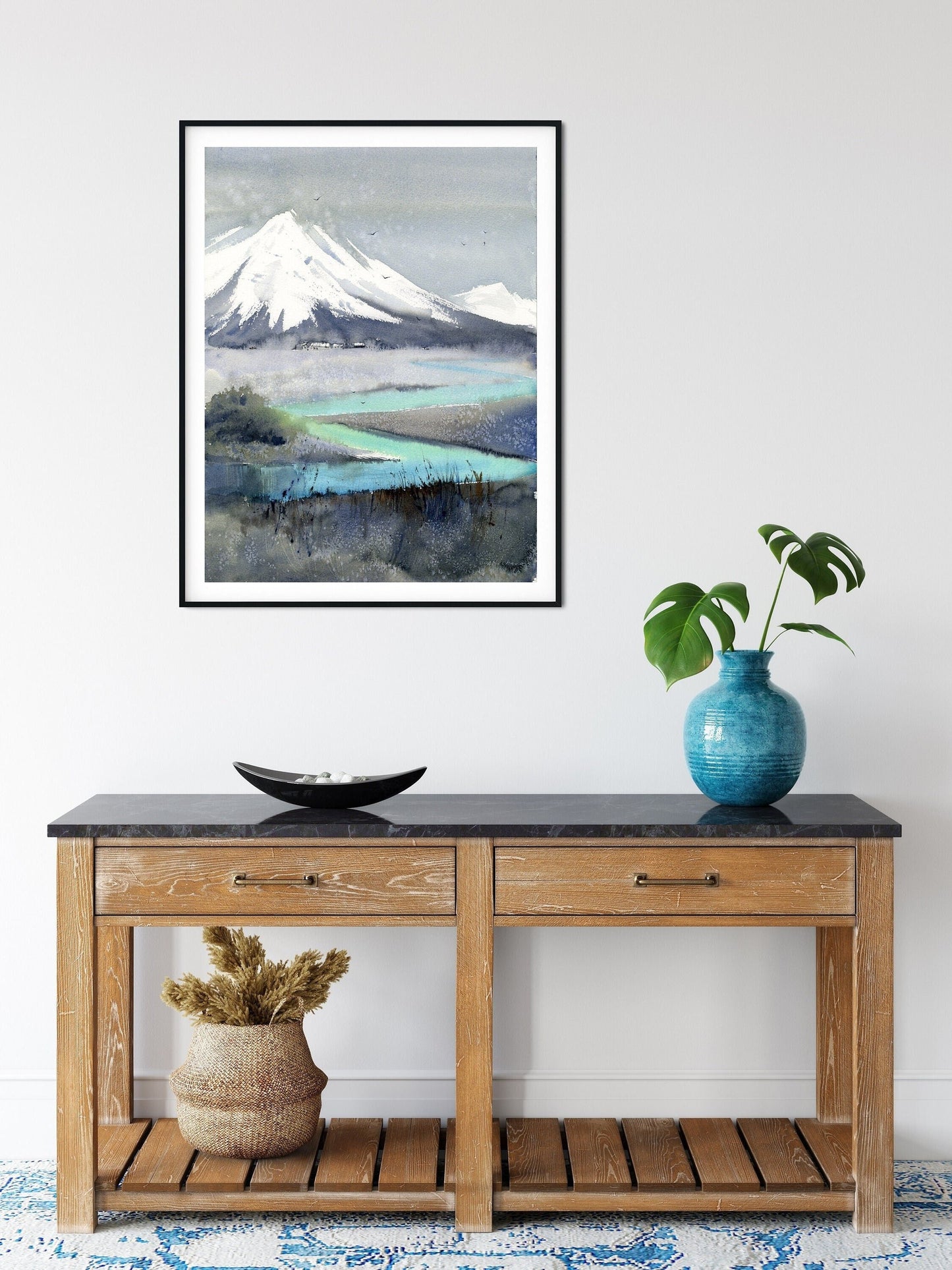 Majestic Abstract Mountain Canvas Print - Enrich Your Living Room Decor