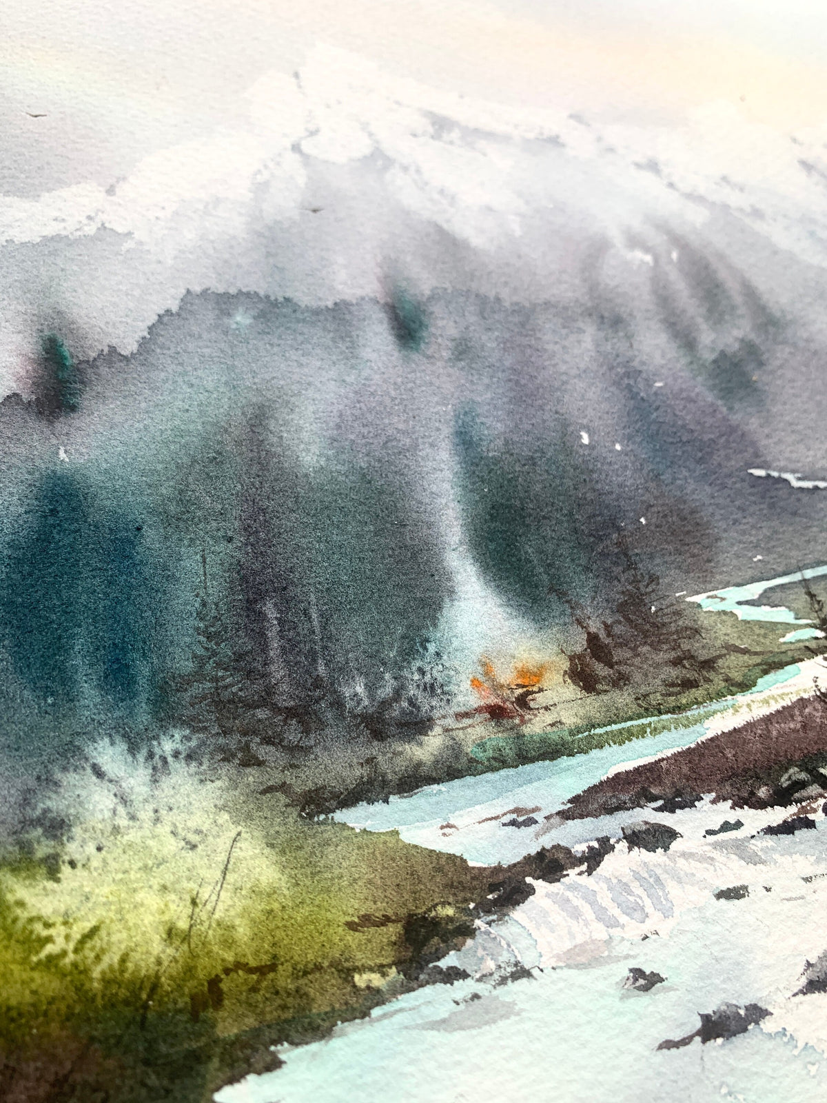 River Background Abstract Abstract Watercolor Artwork River Waves