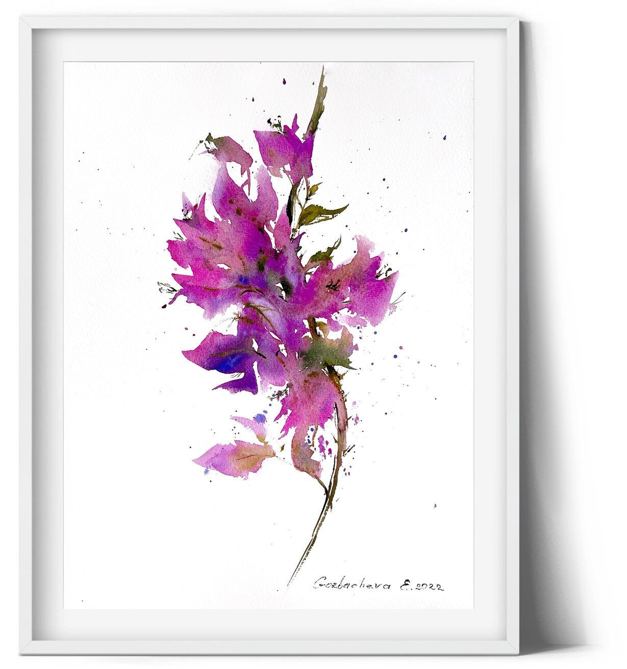 Beige Wildflowers Painting Original Watercolor Art Floral Wall Decor Cute Flowers shop Picture Plants Botany Painting Boho Floral Wall Art