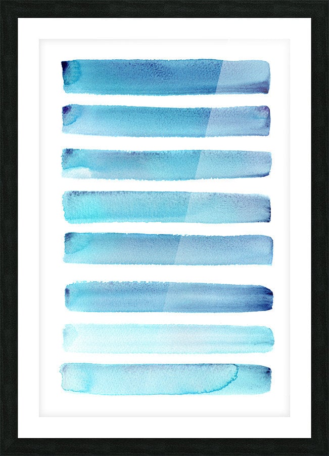 Abstract Ocean Print Set of 3, Watercolor Blue Line, Sea Beach, Modern Wall Decor Art, Nautical Minimalist Beachy Art